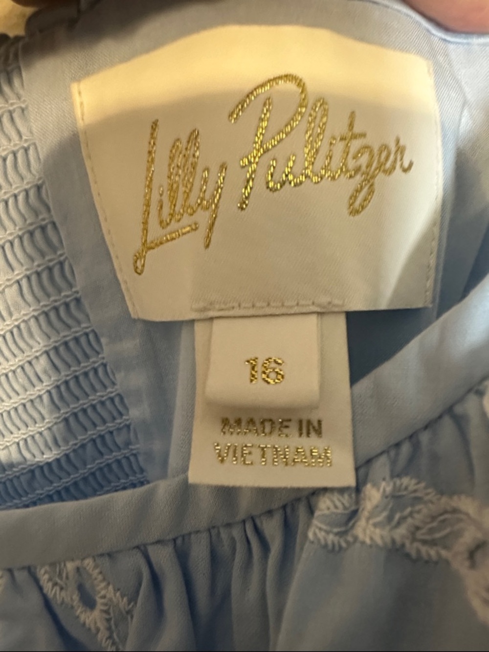 Lilly Pulitzer Pale Blue Eyelet Midi Dress - Picture 6 of 11